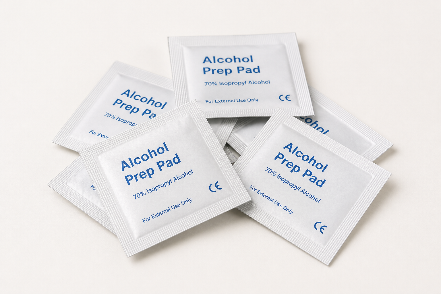 Torundas con alcohol. Alcohol swabs.