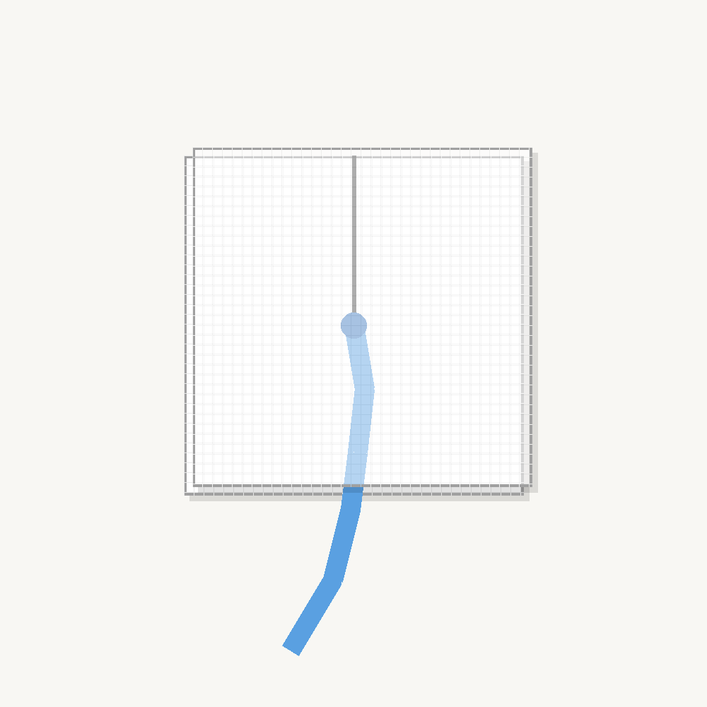Dos gasas formando un “Sandwich” alrededor de un tubo azul claro. Two gauzes forming a “sandwich” around a light-blue tube.